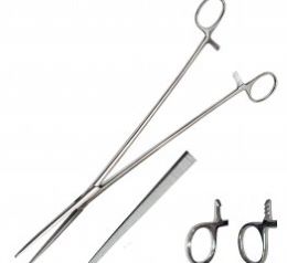 Затискач кровозупинний Більрота-Пеана, прямий, 240 мм, робоча частина 60 мм Bio Tules Impex BTS-9-132.6